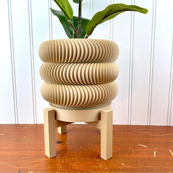 Hand Crafted Other - The Maro Planter Pot, Indoor Planter w/ Drainage Tray
